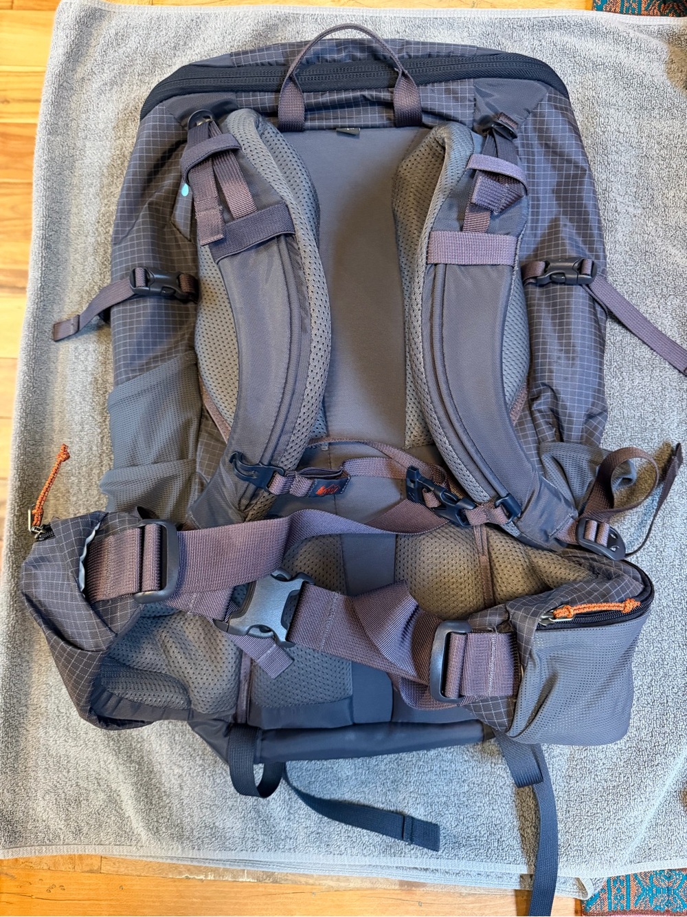 REI Trail 40 Women’s Backpack - Slate Gray with Orange Accents - Picture 2 of 5